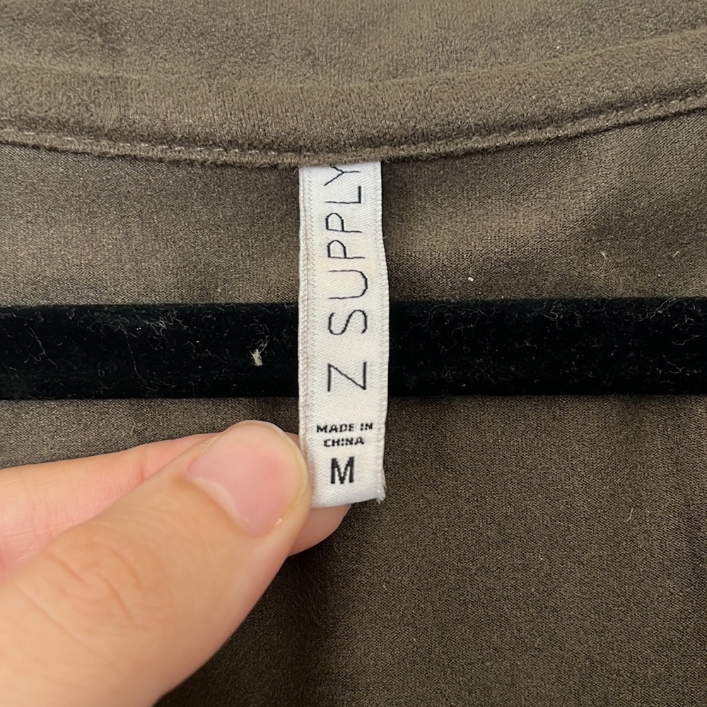 Velvety Olive T-Shirt Dress - Picture 2 of 3